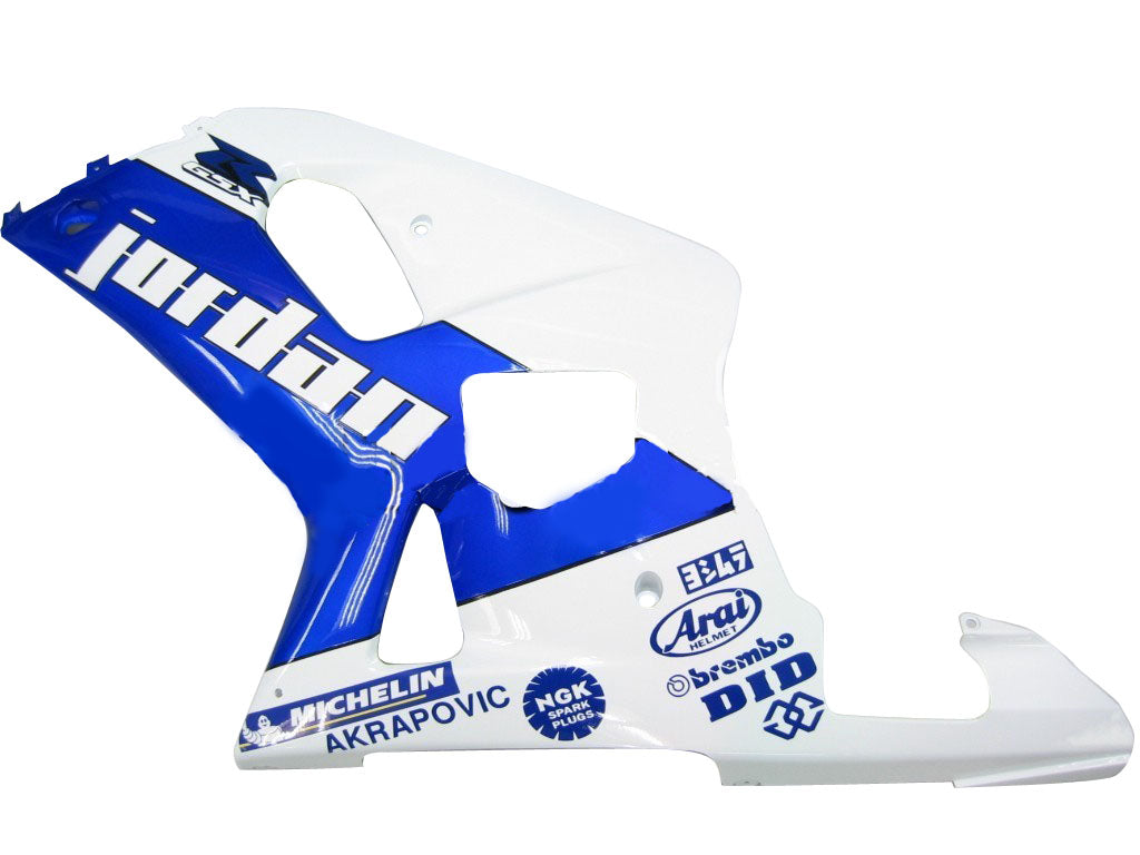 2001-2003 Suzuki GSXR 600 blanco azul Jordan GSXR Racing carenados genéricos