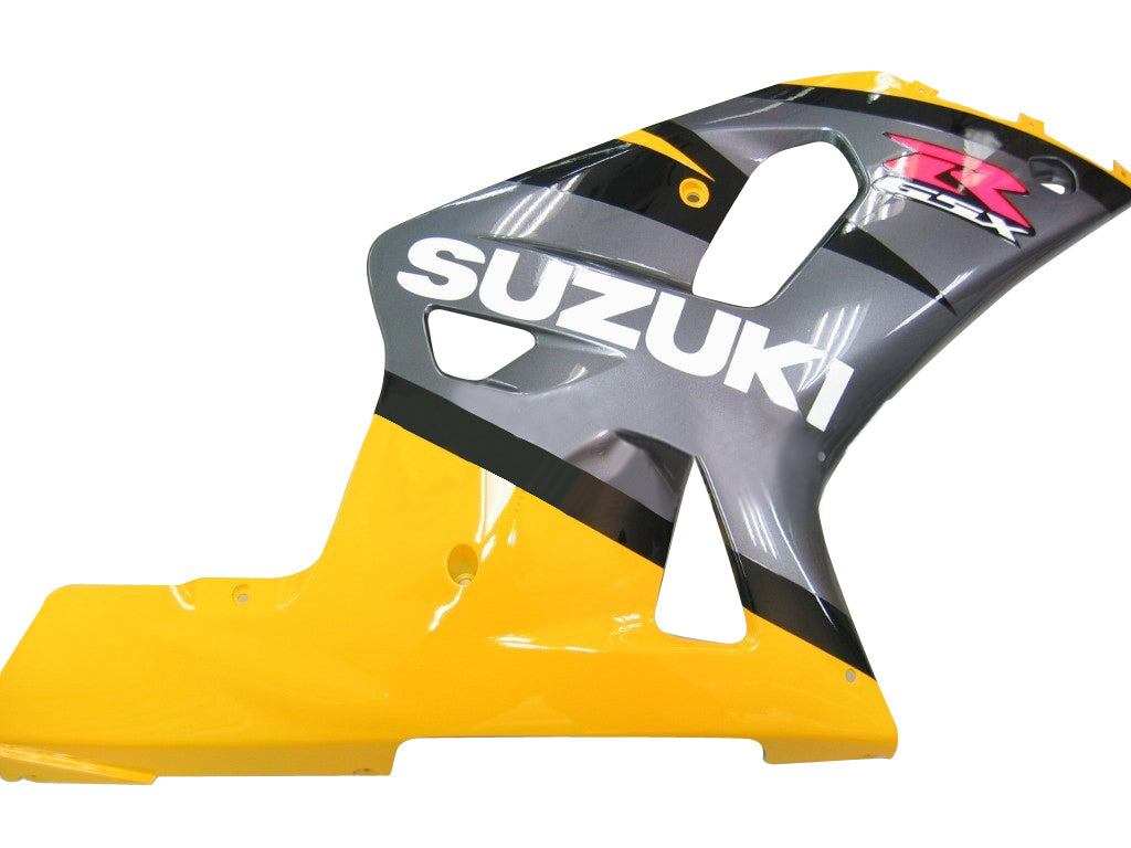 2001-2003 Suzuki GSXR 600 plata y amarillo GSXR Racing carenados genéricos