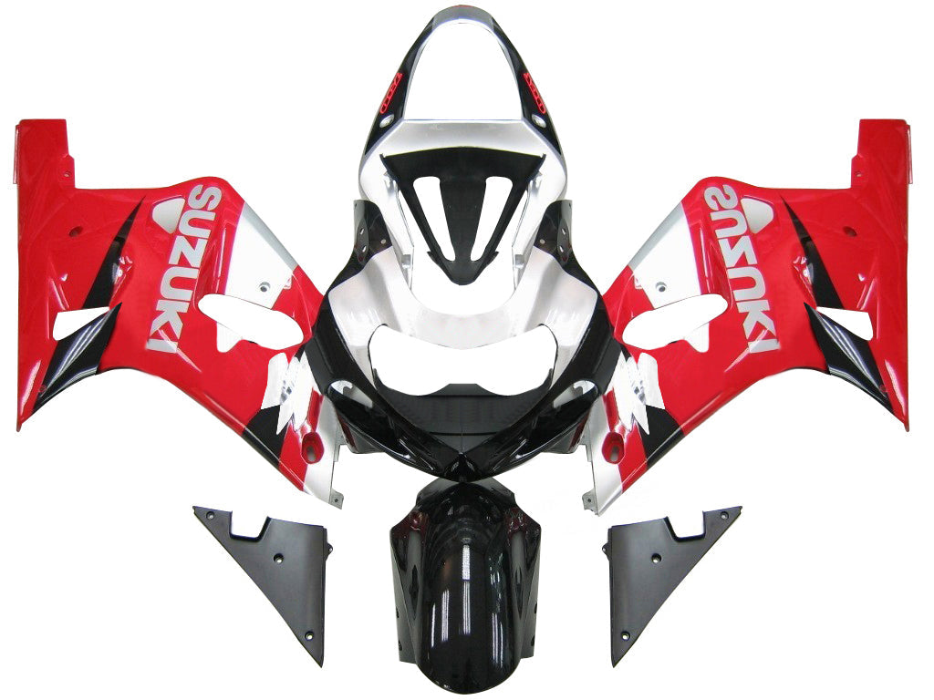 For GSXR600 2001-2003 Bodywork Fairing Red ABS Injection Molded Plastics Set