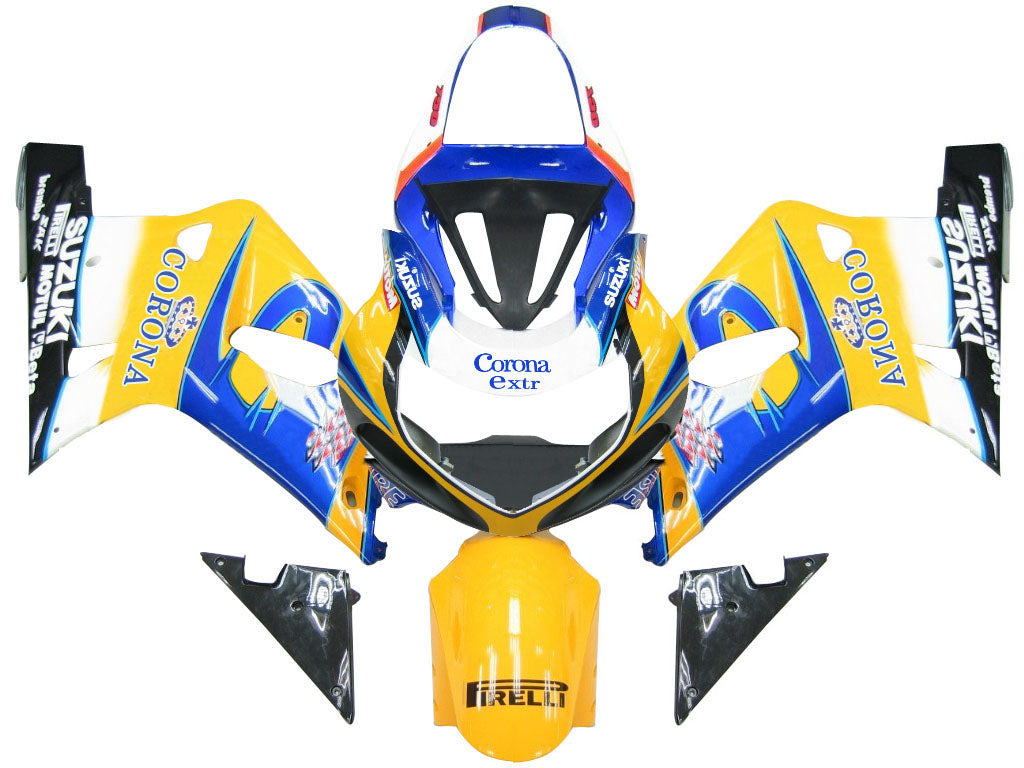 2001-2003 Suzuki GSXR 600 Amotopart Carenados Amarillo y Azul Corona GSXR Racing