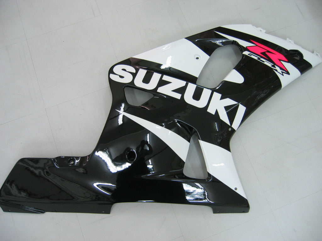 2001-2003 Suzuki GSXR 600 Carenados de carreras GSXR blanco y negro genéricos