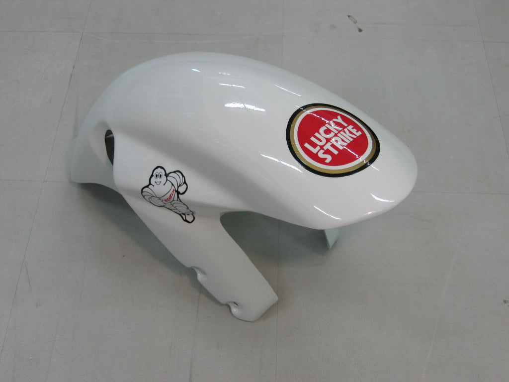 2004-2005 Suzuki GSXR 600 750 Amotopart Fairings White & Red Lucky Strike Racing