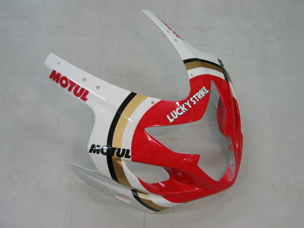 2004-2005 Suzuki GSXR 600 750 Amotopart Fairings White & Red Lucky Strike Racing