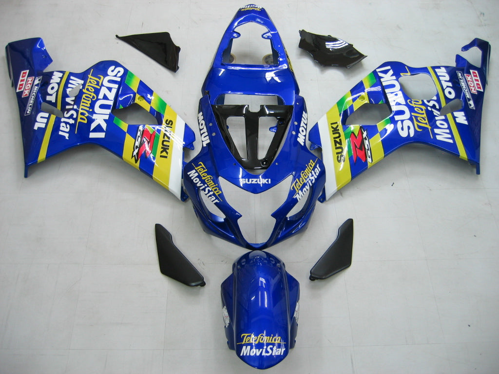 2004-2005 GSXR 600/750 Blauwe carrosseriekuip ABS spuitgegoten kunststoffenset Generiek