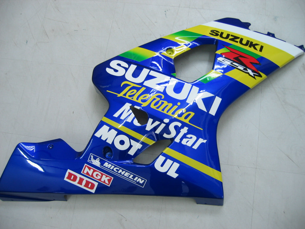 2004-2005 Suzuki GSXR 600 750 Bleu Movistar GSXR Racing Carénages Générique