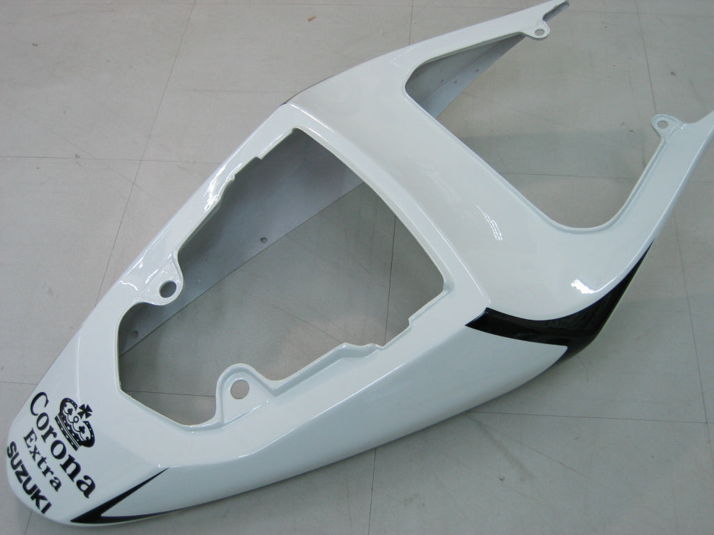 2004-2005 GSXR 600/750 White Bodywork Fairing ABS Injection Molded Plastics Set Generic