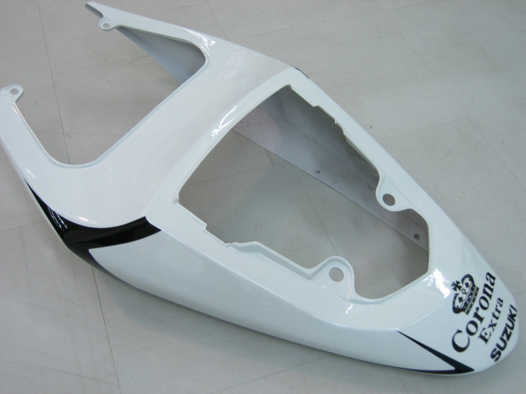 2004-2005 GSXR 600/750 White Bodywork Fairing ABS Injection Molded Plastics Set Generic