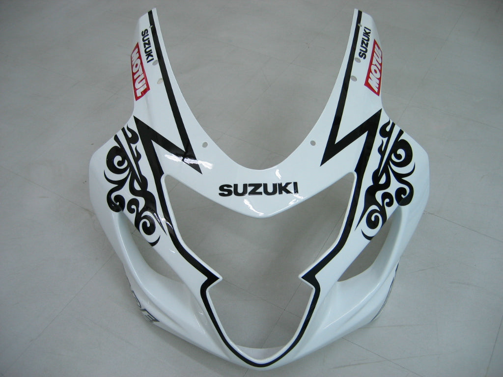 2004-2005 GSXR 600/750 White Bodywork Fairing ABS Injection Molded Plastics Set Generic