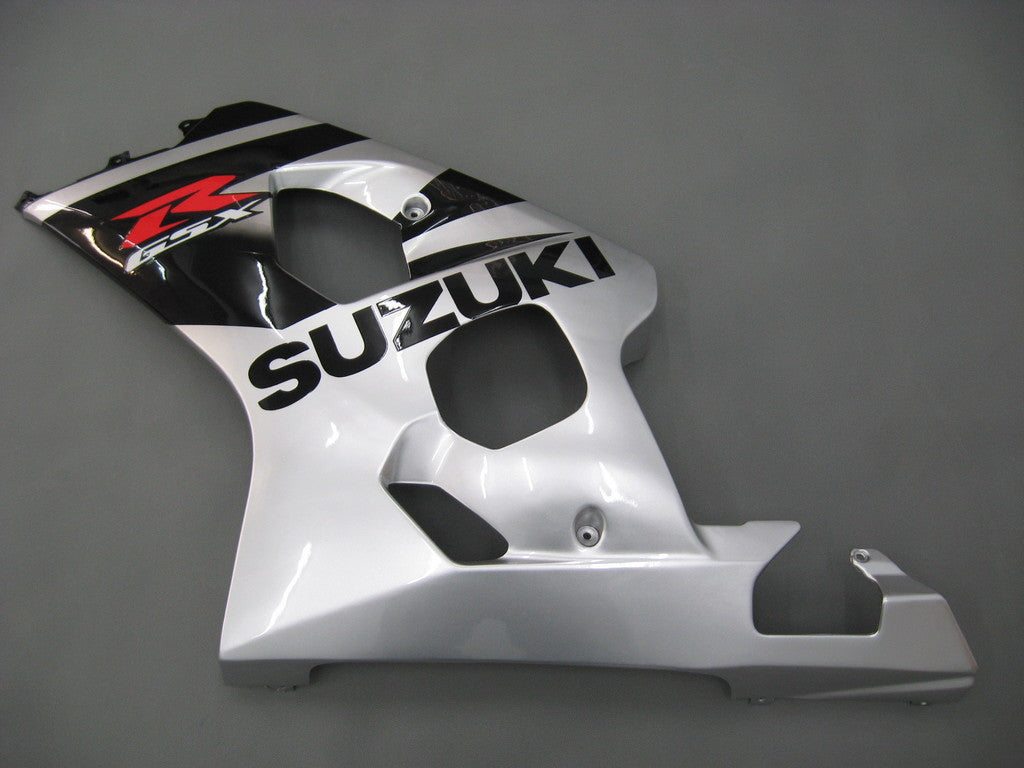 2004-2005 Suzuki GSXR 600 750 Black Silver GSXR Racing Fairings Generic