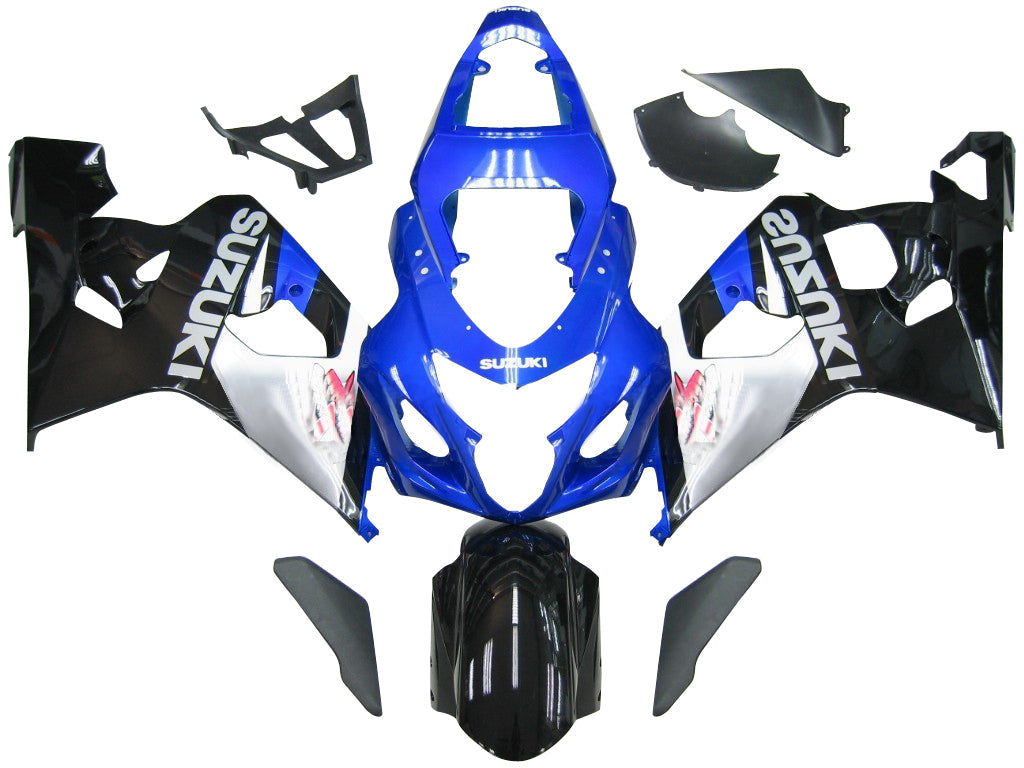 2004-2005 GSXR 600/750 Blauwe carrosseriekuip ABS spuitgegoten kunststoffenset Generiek