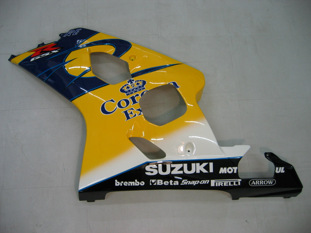 2004-2005 GSXR 600/750 Bodywork Fairing Yellow ABS Injection Molded Plastics Set Generic