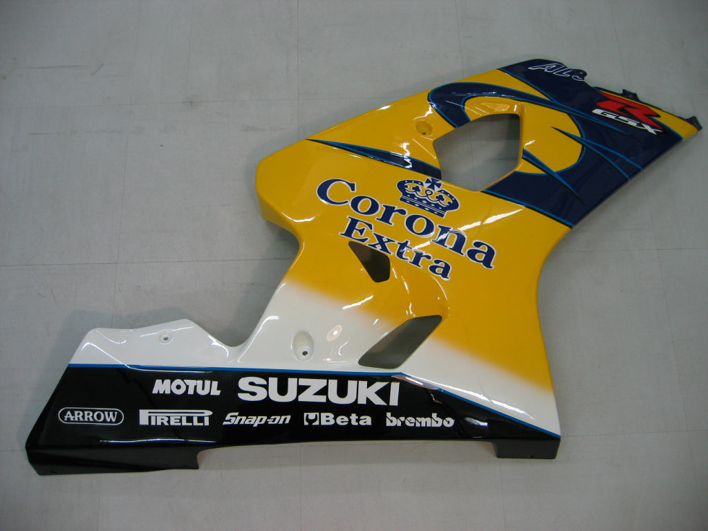 2004-2005 GSXR 600/750 Bodywork Fairing Yellow ABS Injection Molded Plastics Set Generic