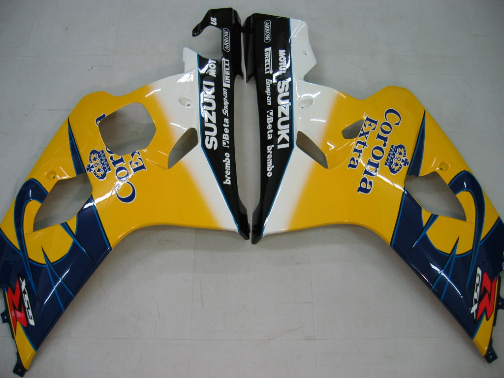 2004-2005 GSXR 600/750 Carénage de carrosserie Jaune ABS Ensemble de plastiques moulés par injection générique