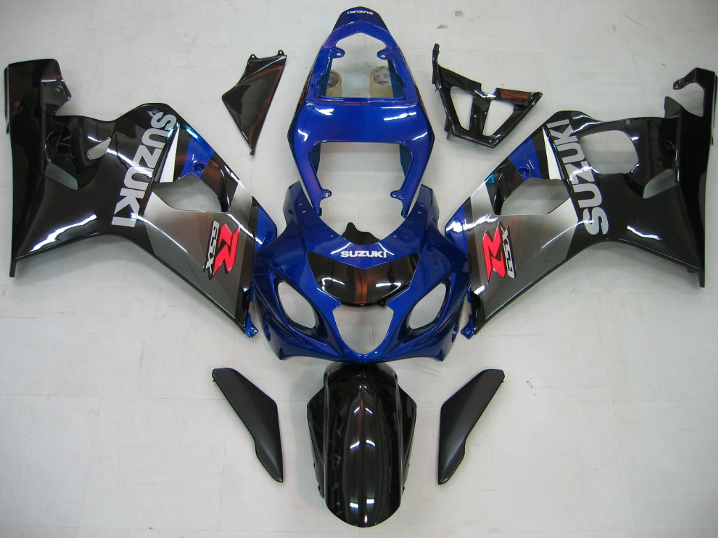 2004-2005 GSXR 600/750 Blauwe carrosseriekuip ABS spuitgegoten kunststoffenset Generiek