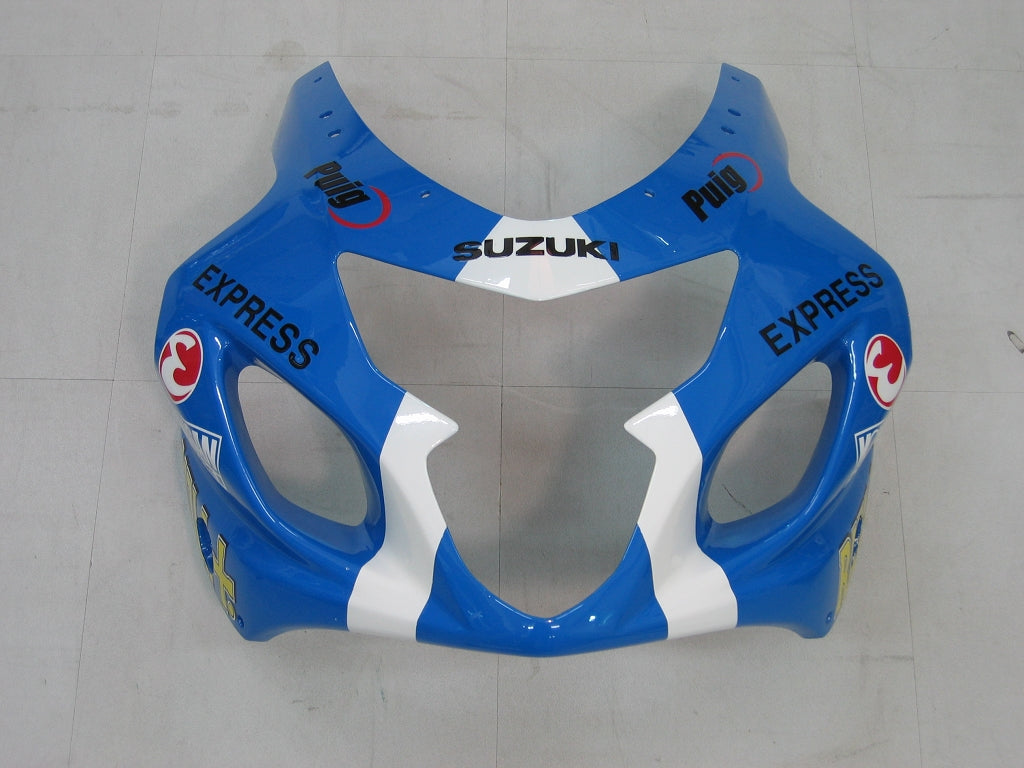 2004-2005 GSXR 600/750 Carénage de carrosserie Bleu Rizla ABS Ensemble de plastiques moulés par injection générique