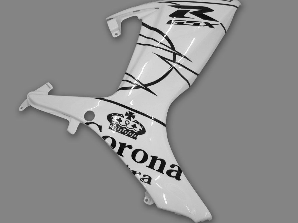2006-2007 GSXR 600/750 White Bodywork Fairing ABS Injection Molded Plastics Set Generic