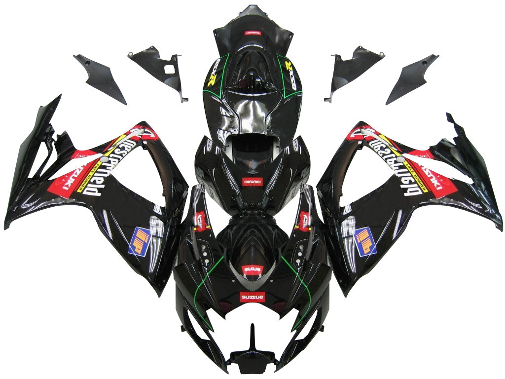 For GSXR 600/750 2006-2007 Bodywork Fairing Black ABS Injection Molded Plastics Set