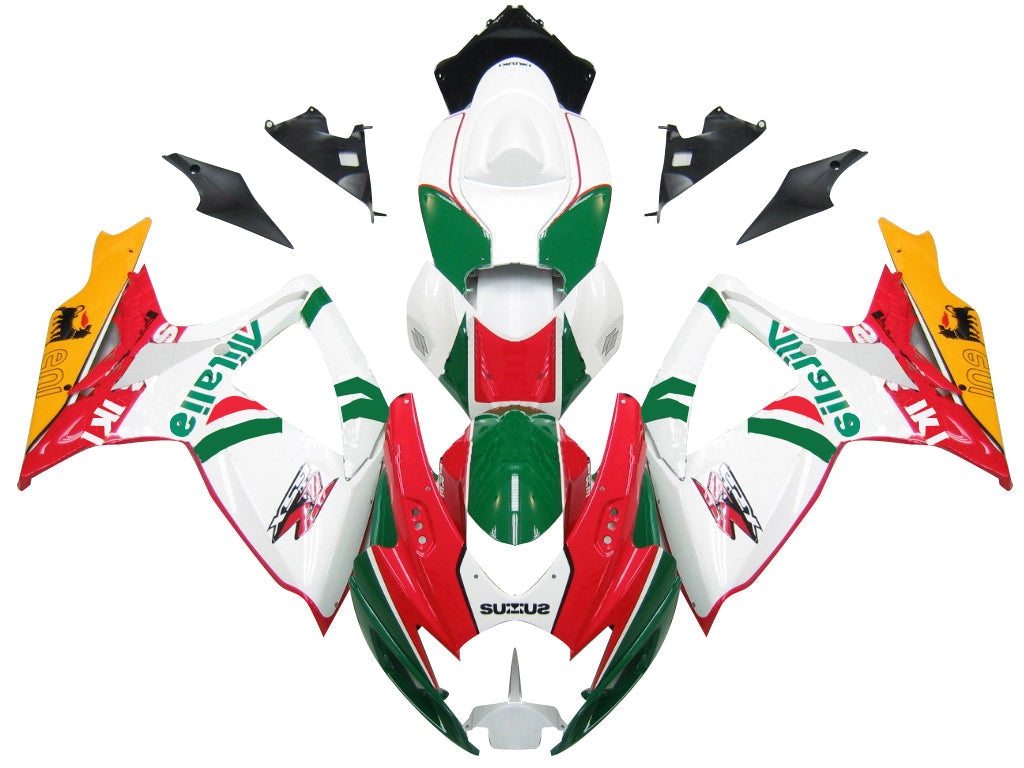 2006-2007 Suzuki GSXR 600 750 Biela červená zelená Alitalia Racing Faquing Generic