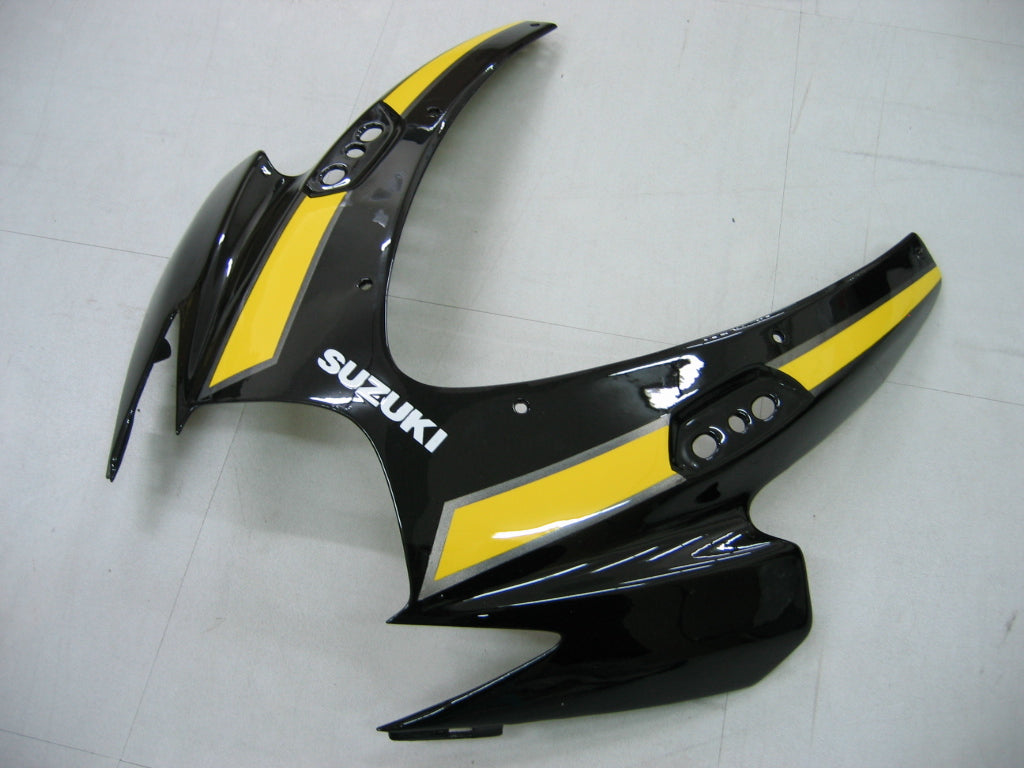 2006-2007 Suzuki GSXR 600 750 Svart & Generiske gule GSXR Racing-kåper