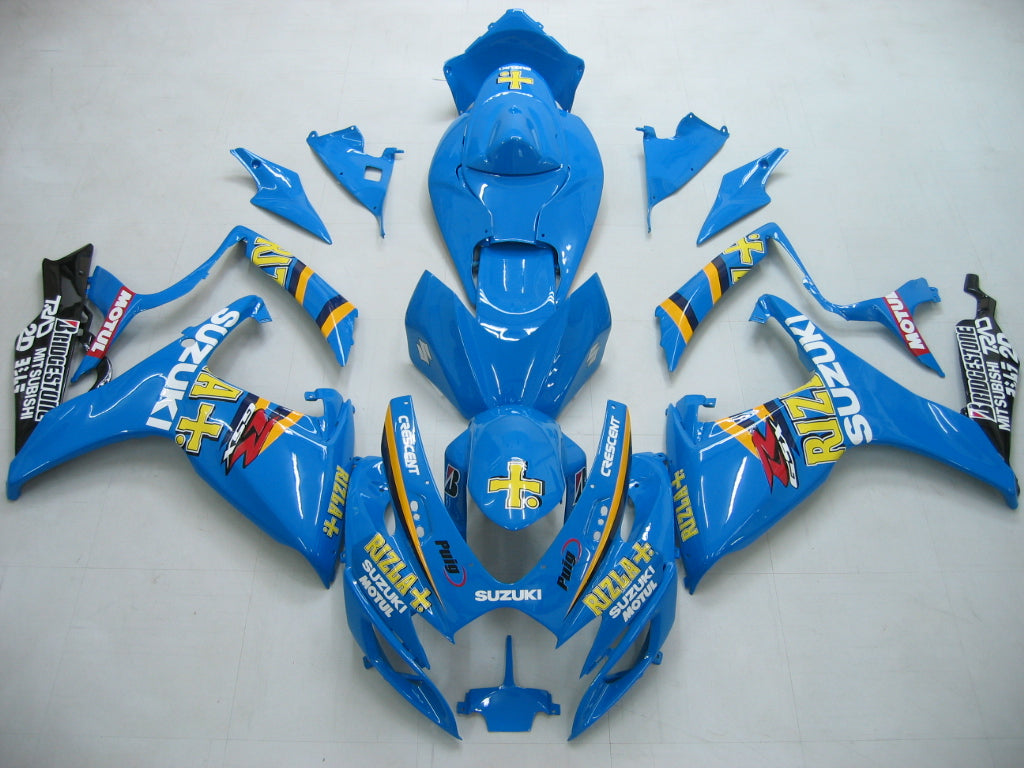 2006-2007 Suzuki GSXR 600 750 blauwe Rizla Racing stroomlijnkappen algemeen