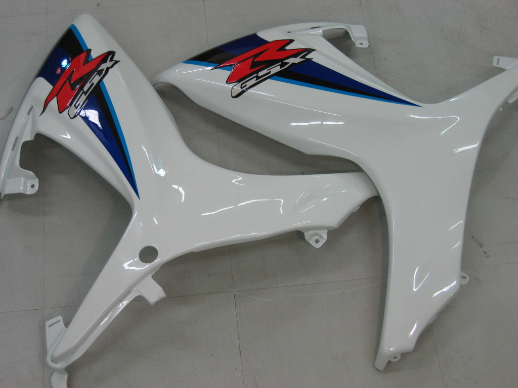 2006-2007 Suzuki GSXR 600750 Kit de carénage Amotopart blanc et bleu