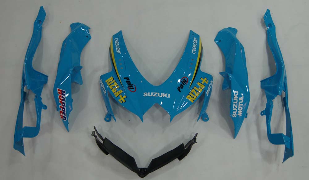 2008-2010 Suzuki GSXR 600 750 blauwe Rizla Racing stroomlijnkappen algemeen