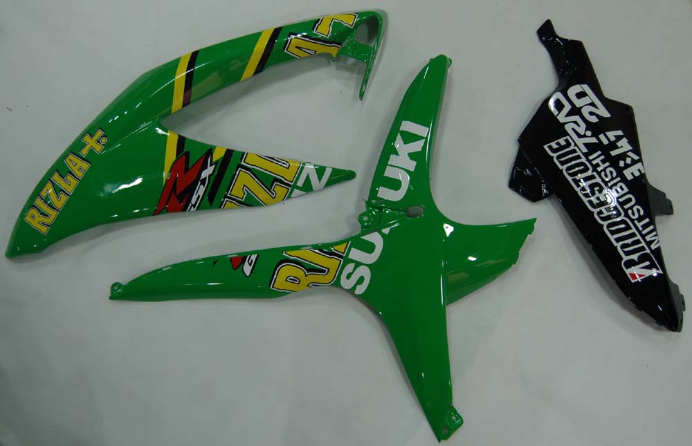 Carenados de carreras Rizla verdes genéricos para Suzuki GSXR 600 750 2008-2010