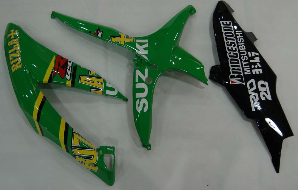 Carenados de carreras Rizla verdes genéricos para Suzuki GSXR 600 750 2008-2010