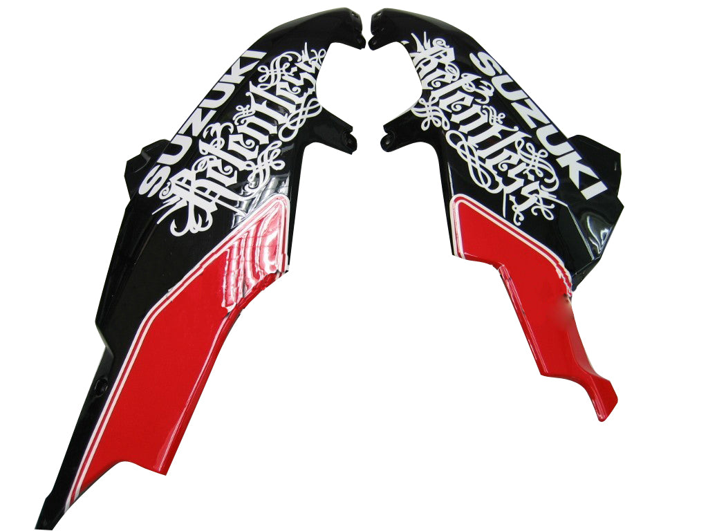 2008-2010 Suzuki GSXR 600 750 zwart rood Relentless Racing stroomlijnkappen algemeen