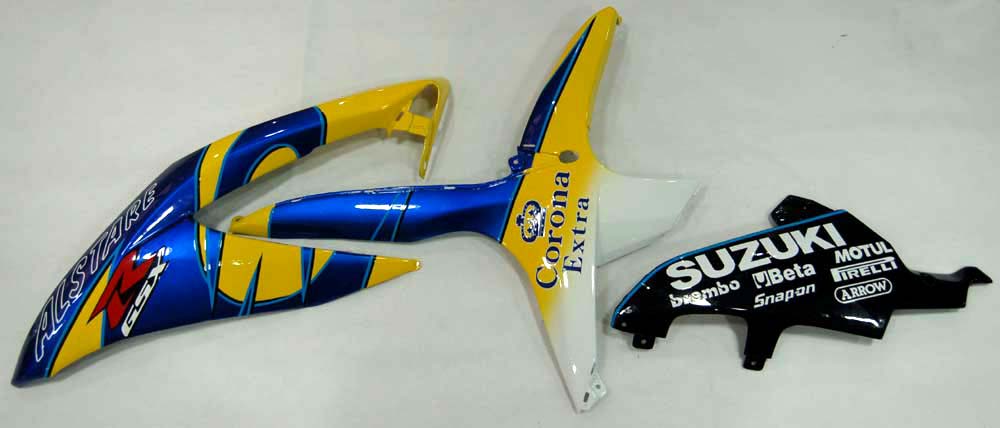 2008-2010 GSXR 600/750 gele carrosseriekuip ABS spuitgegoten kunststoffen set algemeen