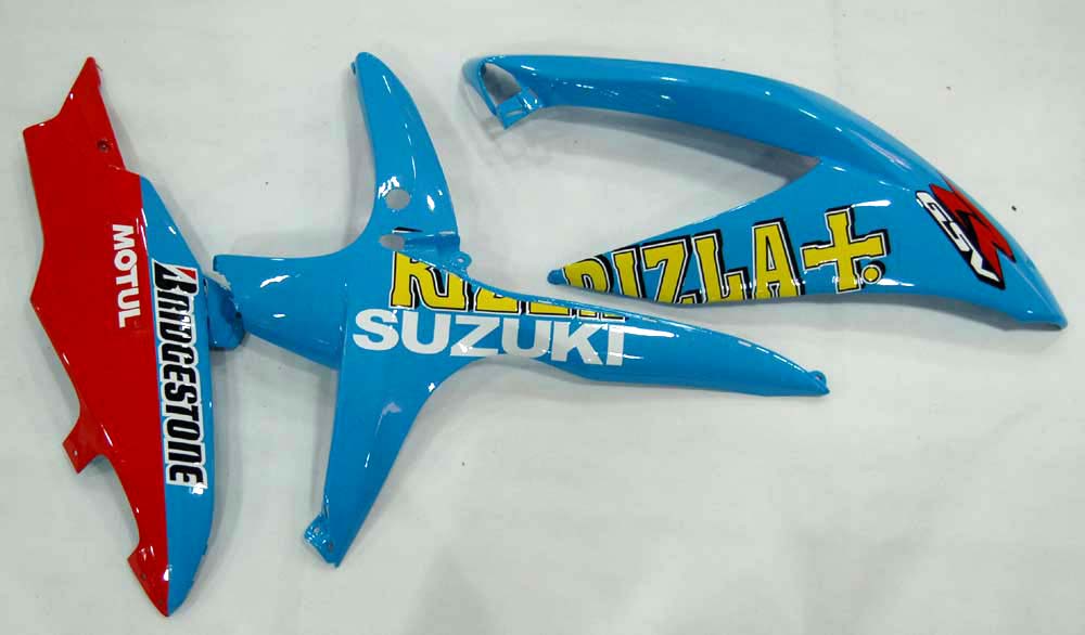 2008-2010 GSXR 600/750 Blauwe Rizla carrosseriekuip ABS spuitgegoten kunststoffenset Generiek