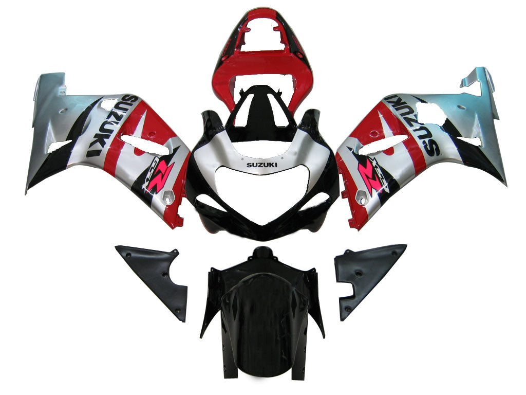 For GSXR750 2000-2003 Bodywork Fairing Red ABS Injection Molded Plastics Set