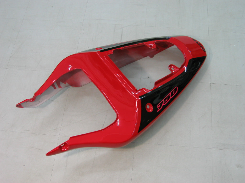 For GSXR750 2000-2003 Bodywork Fairing Red ABS Injection Molded Plastics Set