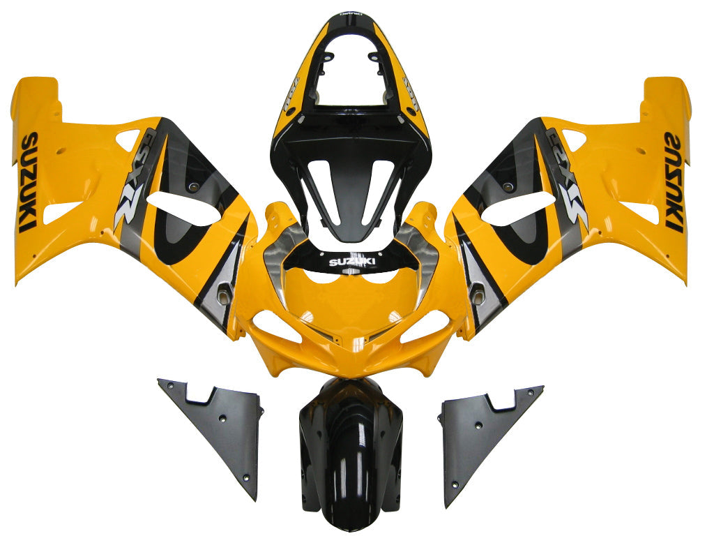 For GSXR750 2000-2003 Bodywork Fairing Yellow ABS Injection Molded Plastics Set