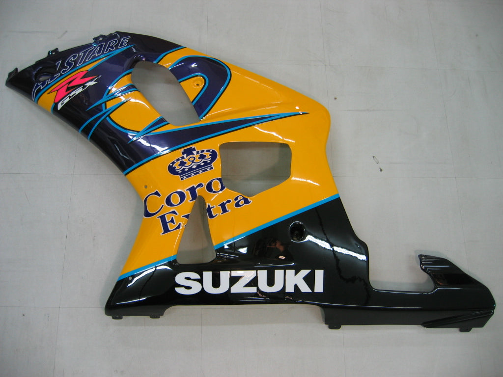 For GSXR750 2000-2003 Bodywork Fairing Yellow ABS Injection Molded Plastics Set