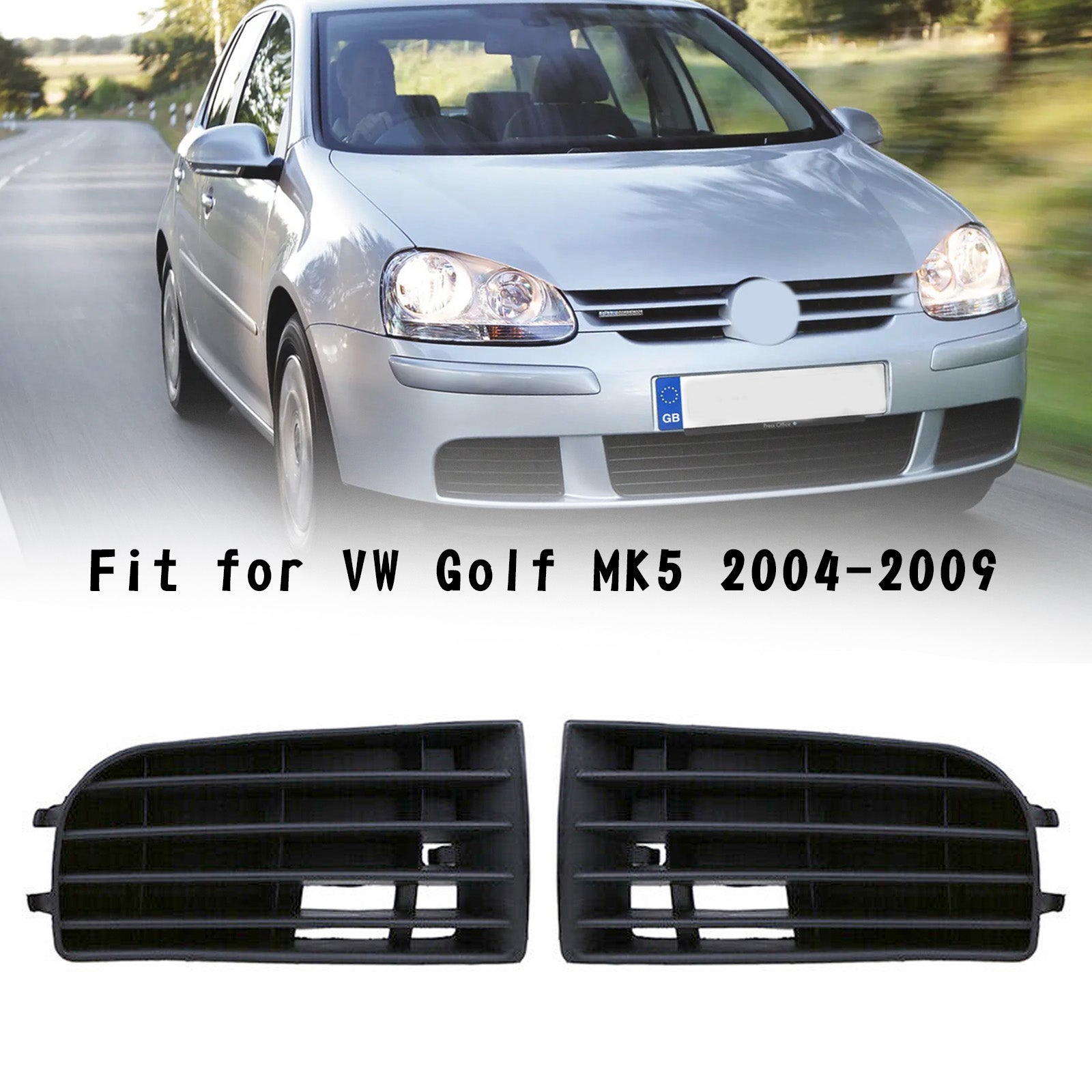 ABS Front bumper Grille Grill Guard Cover fit Volkwage VW Golf 2005-2008 MK5 Generic