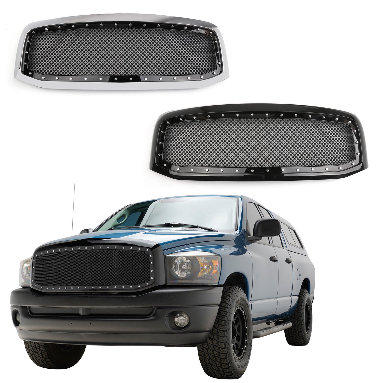 2006-2008 Ram 1500 2500 3500 Mesh Style Voorkap Grill Vervanging Grille Generiek