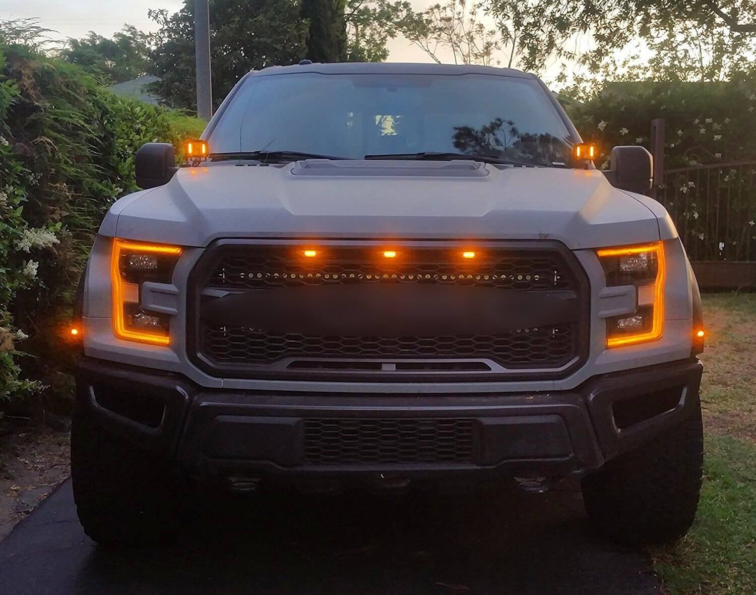 F-150 F150 2015 - 2019 Ford 3X bumpergrille LED-lichtgrill vervangende grille Raptor-stijl Generiek