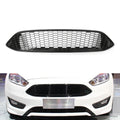 Black+Red Honeycomb Mesh Front Bumper Center Grille Panel For Ford Focus 15-216