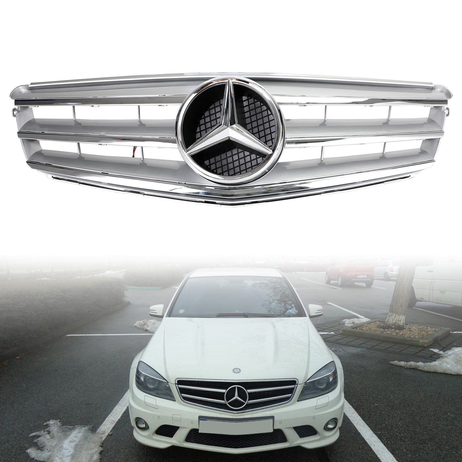 Benz 2008-2014W204 Grille de pare-chocs avant