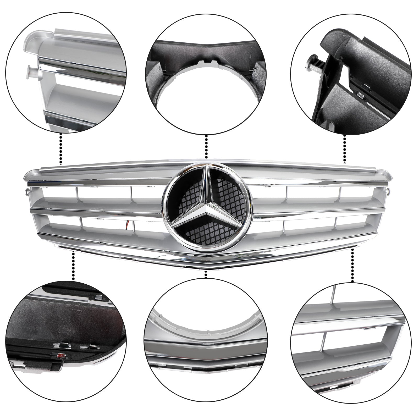 Benz 2008-2014W204 Grille de pare-chocs avant