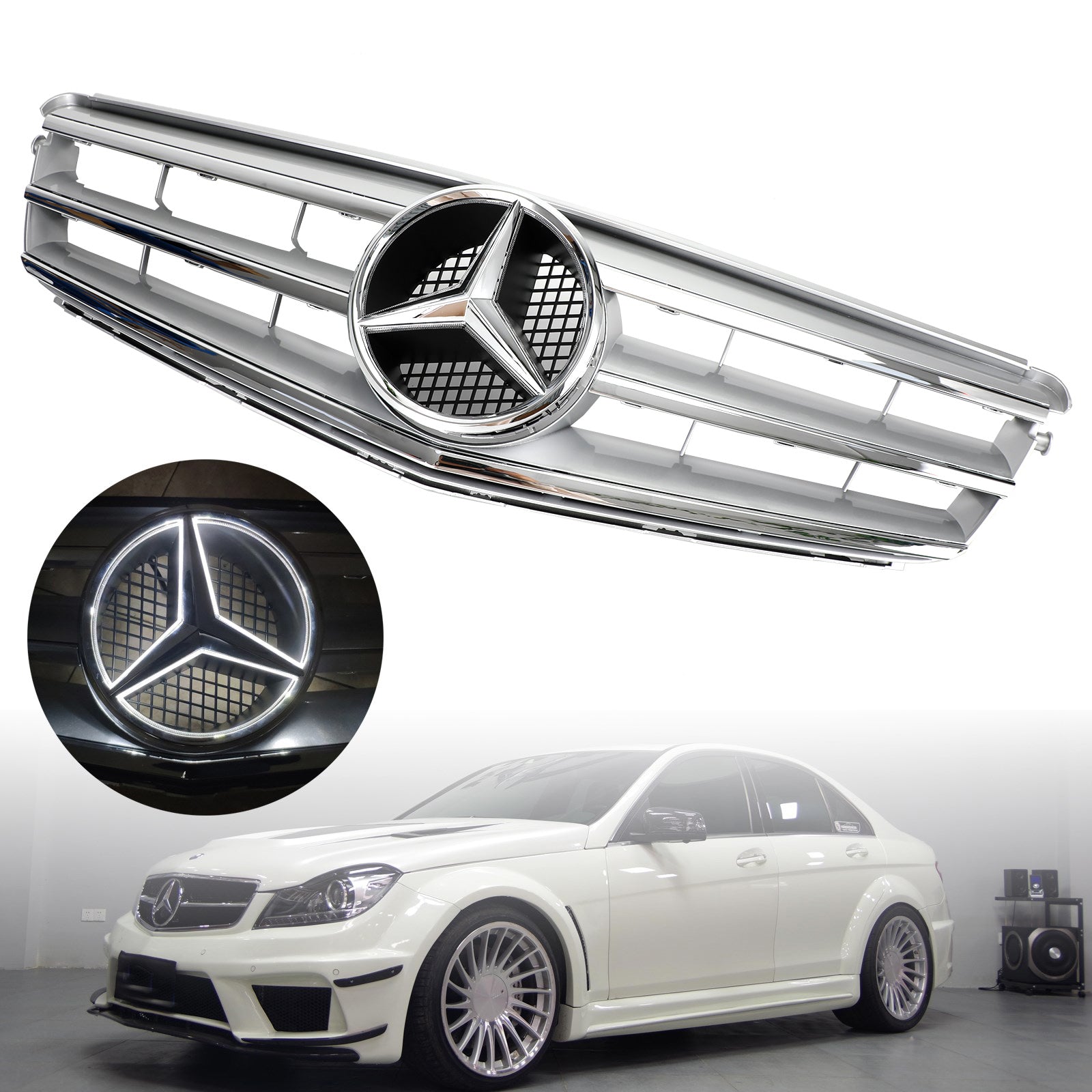 Benz 2008-2014W204 Grille de pare-chocs avant