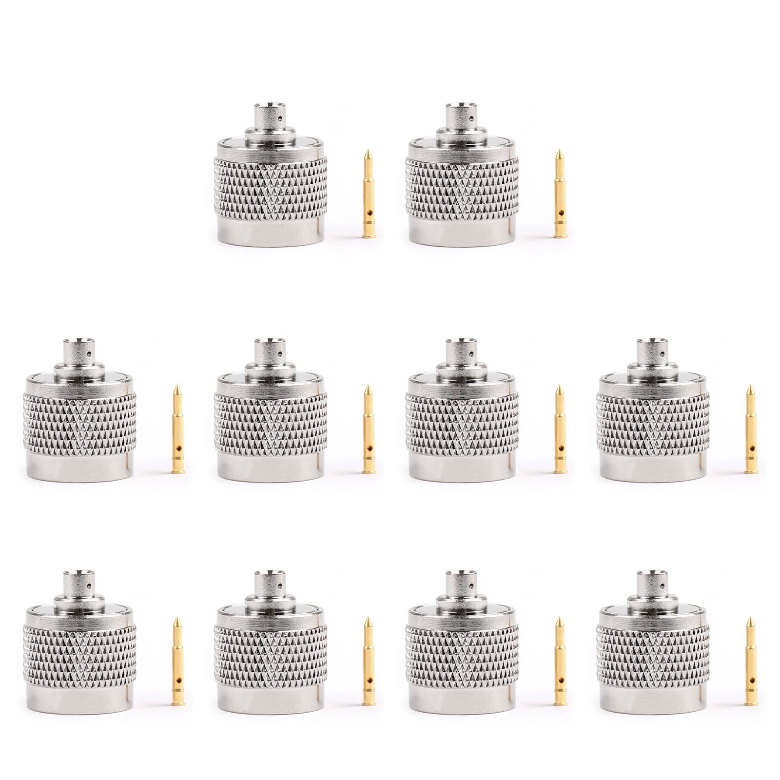 10 stuks N-soldeerstekker mannelijke RF-connector soldeer voor semi-rigide.141 ​​"RG402 recht