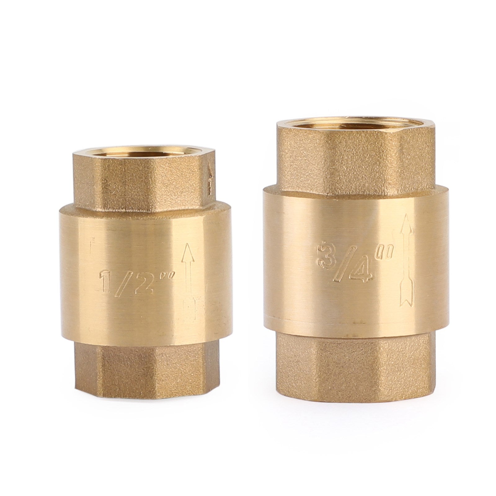 Clapet anti-retour en ligne DN15/DN20 NPT, en laiton, à ressort, en ligne, 200PSI