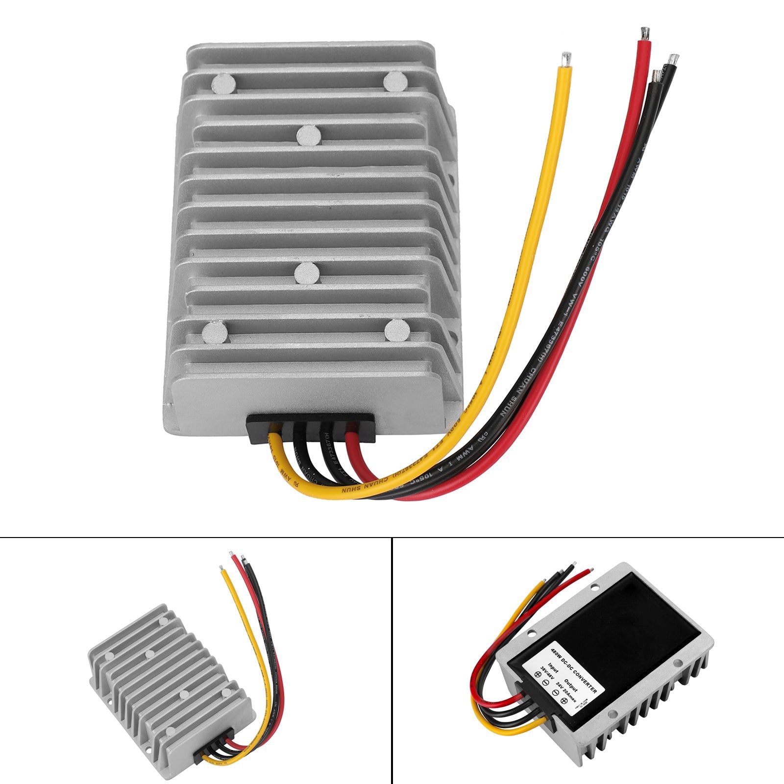 Régulateur de convertisseur de puissance abaisseur DC/DC étanche 48V à 24V 20A