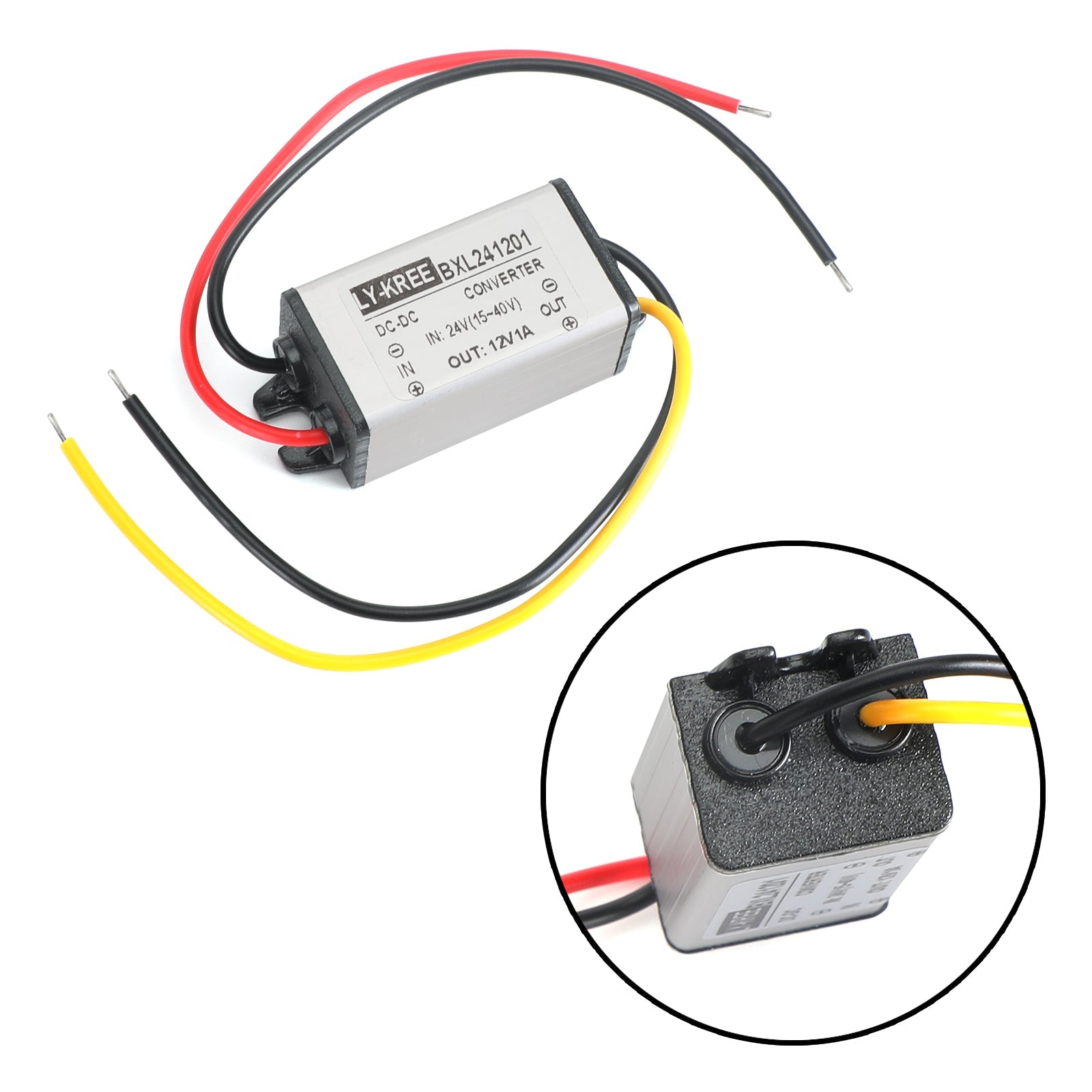 Convertisseur Buck DC 24V à 12V, Module d'alimentation étanche 1/2/3/5A