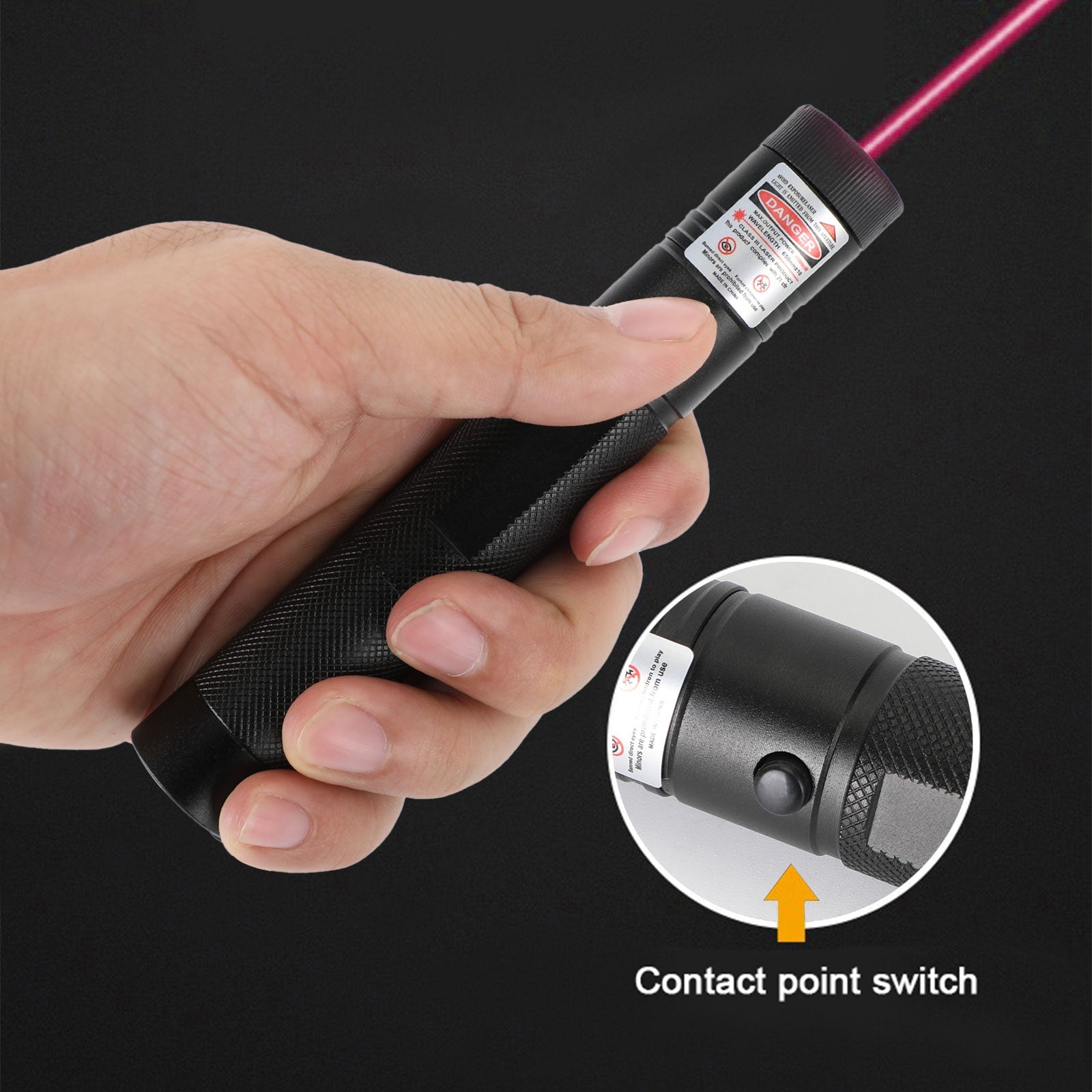 Rechargeable 900 Miles Red Laser Pointer Lazer Pen 650nm Visible Beam