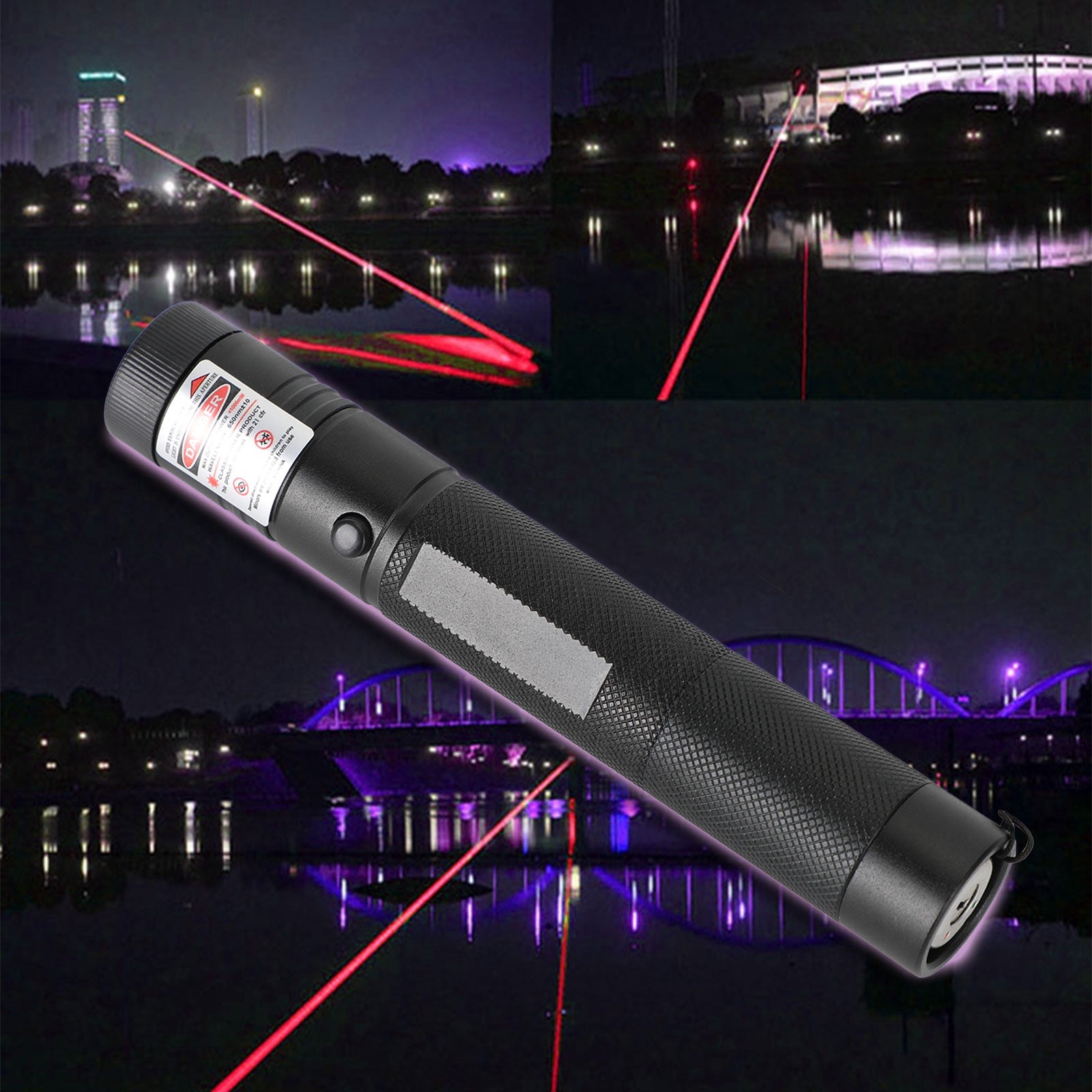 Rechargeable 900Miles Red/Green Laser Pointer Lazer Pen 650nm/532nm Visible Beam