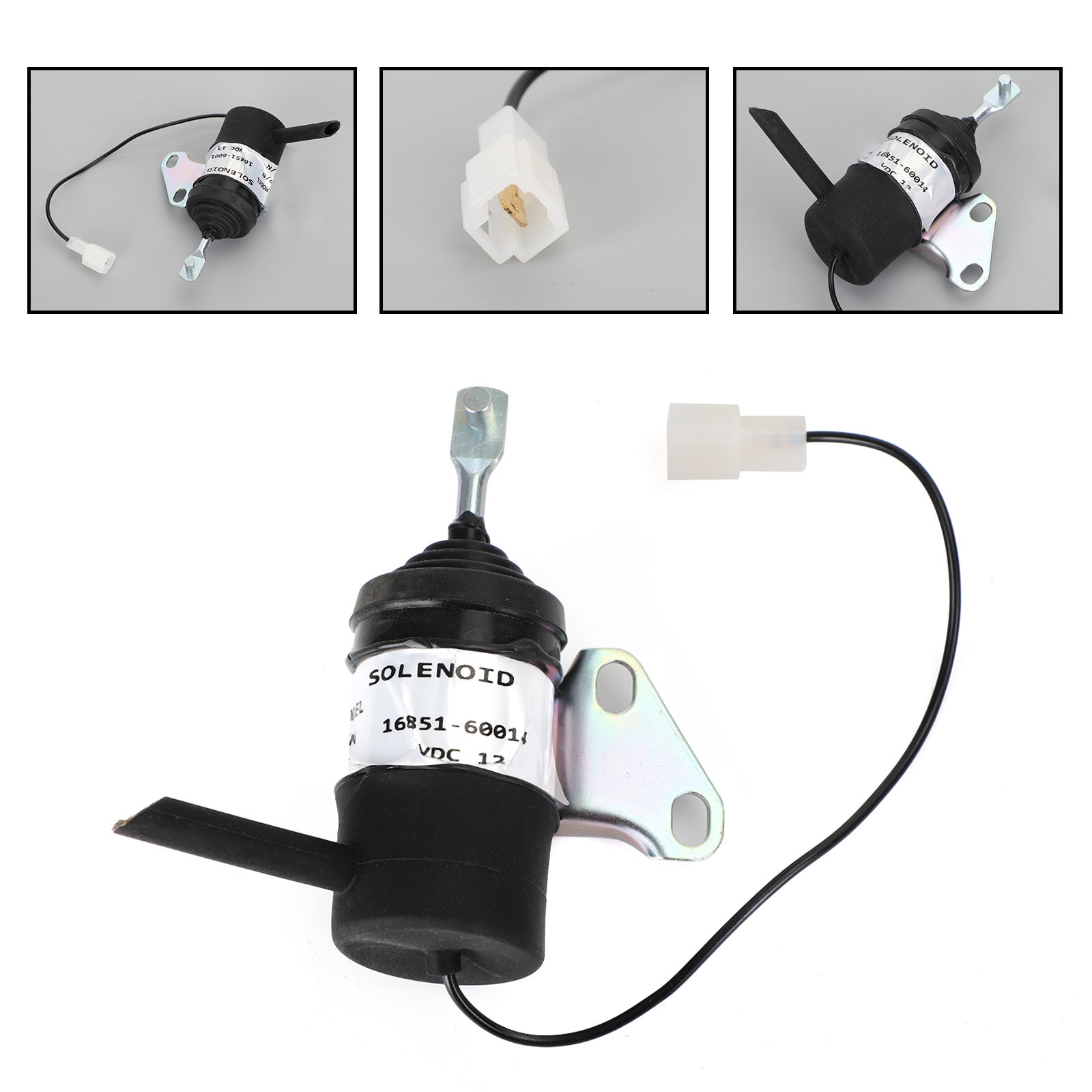 12V Fuel Shut Off Solenoid For Kubota BX2230D RTV900R RTV900T 052600-453 16851-60014