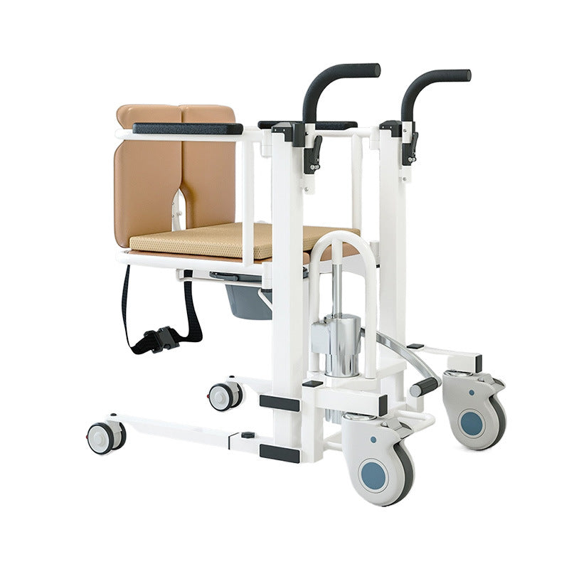 Hydraulic Patient Lift and Transfer Wheelchair w/180°Split Seat And Table